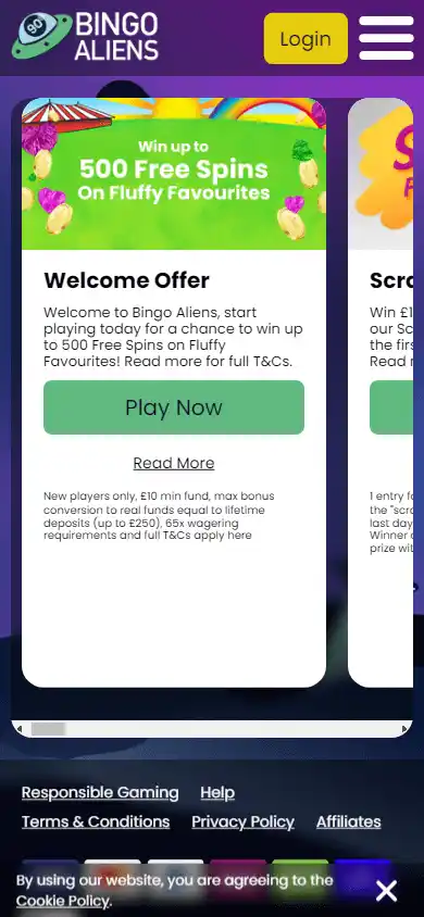 Bingo Aliens Casino screenshot 6
