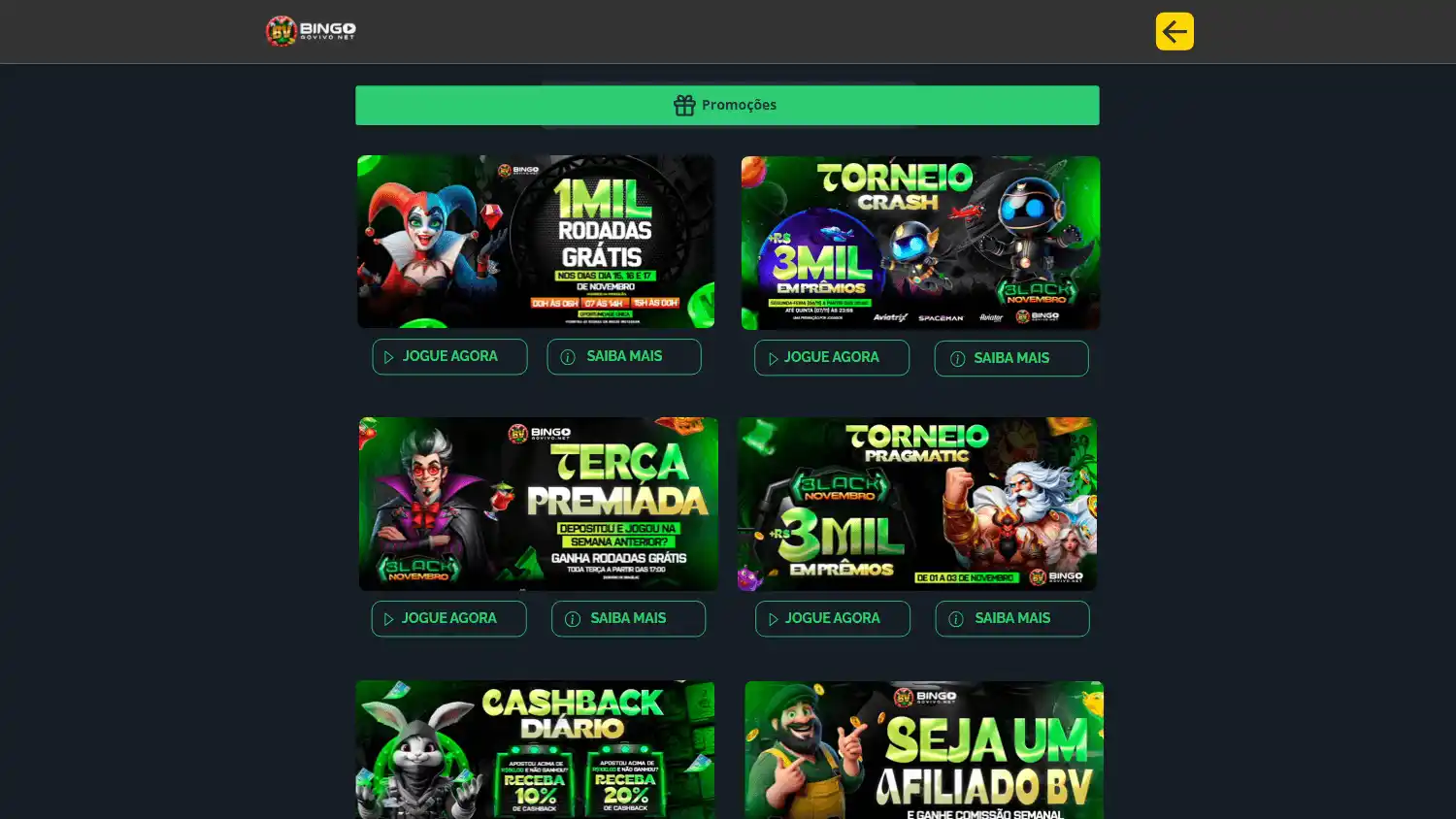 Bingo ao Vivo Casino screenshot 3