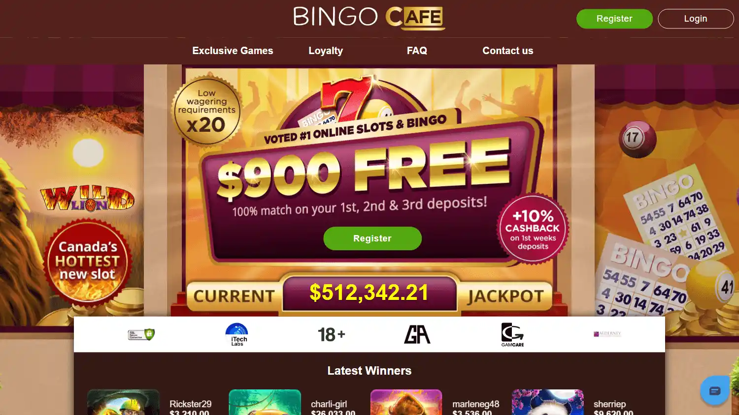 Bingo Cafe Casino screenshot 2