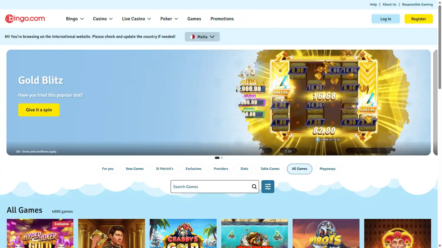 Bingo.com Casino screenshot 2