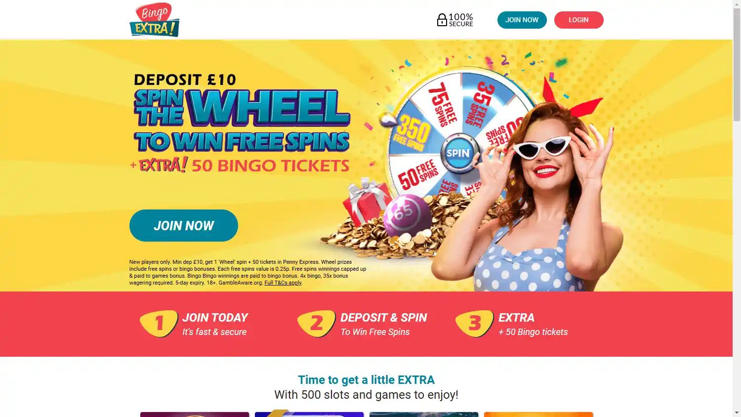 Bingo Extra Casino screenshot 1
