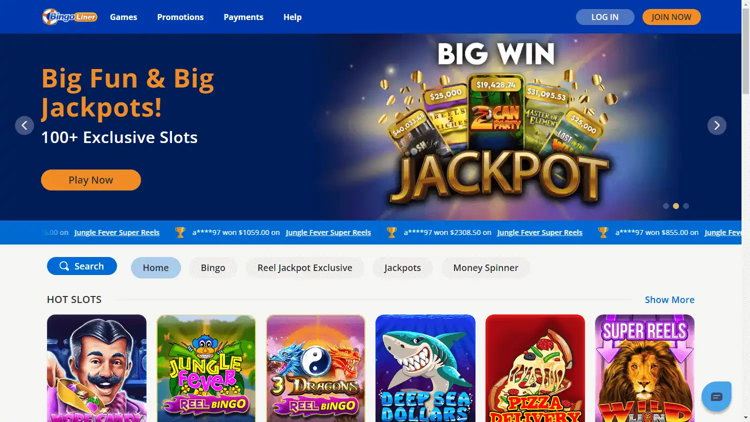 Bingo Liner Casino screenshot 1