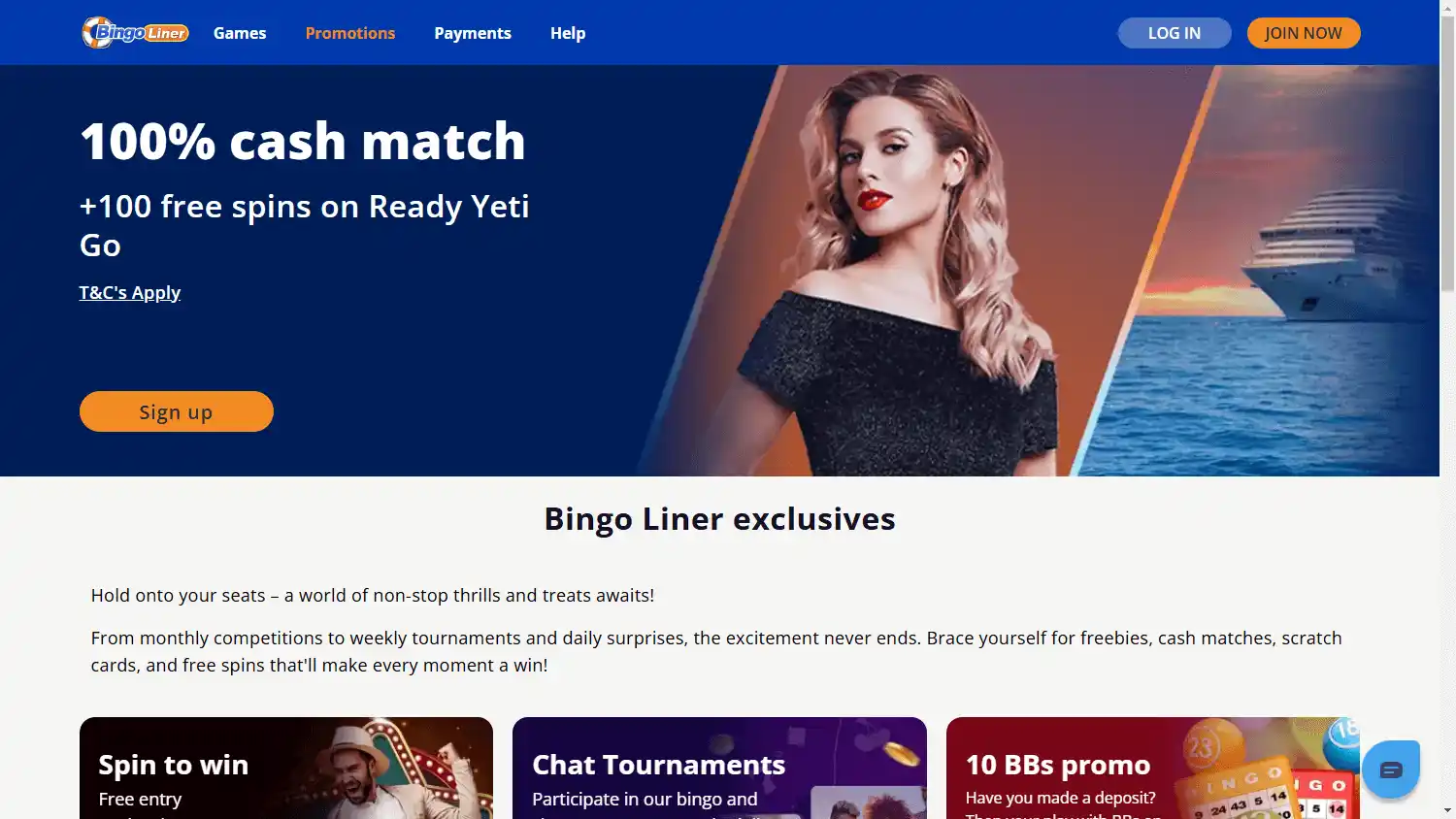 Bingo Liner Casino screenshot 3