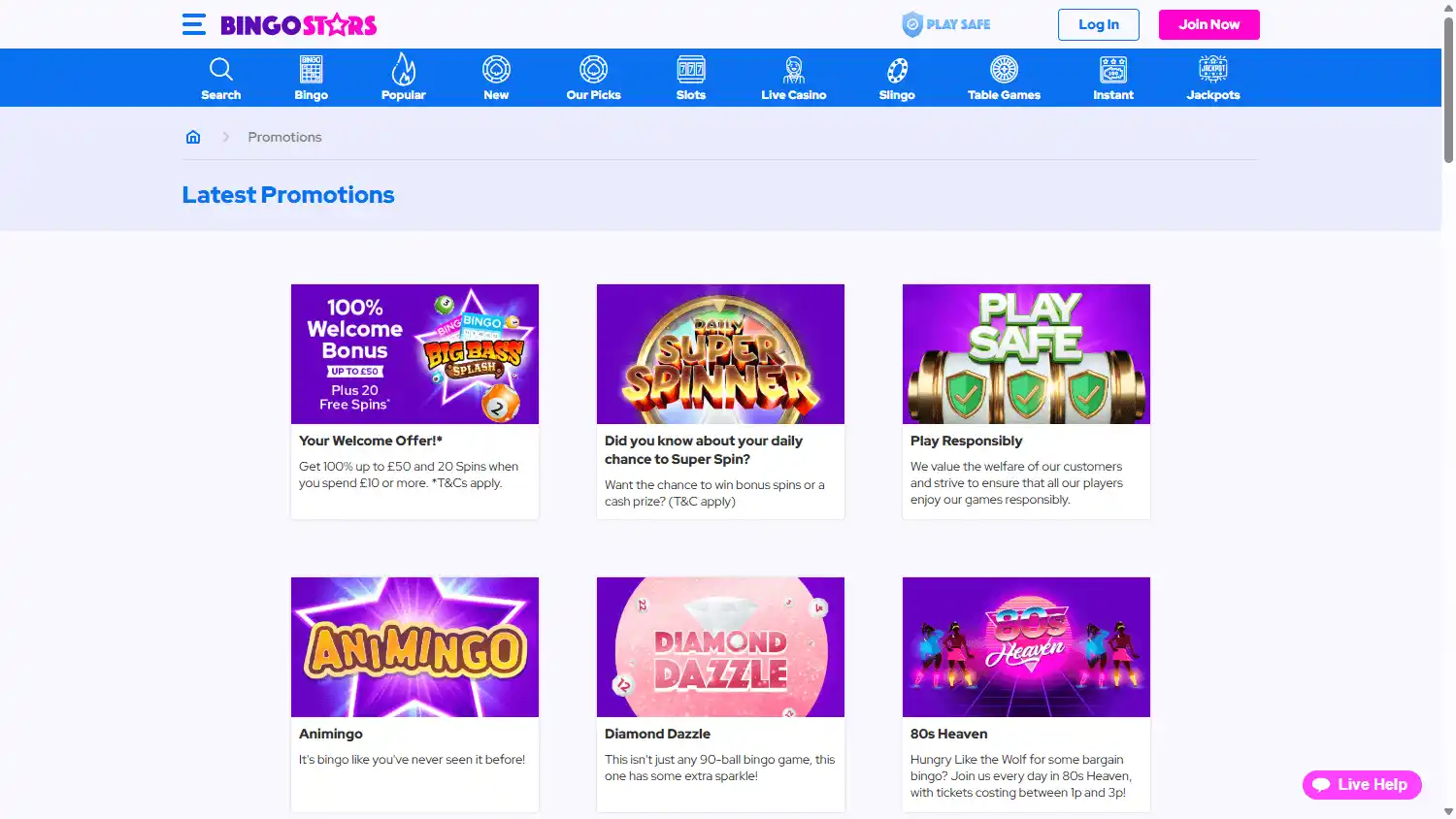 Bingo Stars Casino screenshot 3