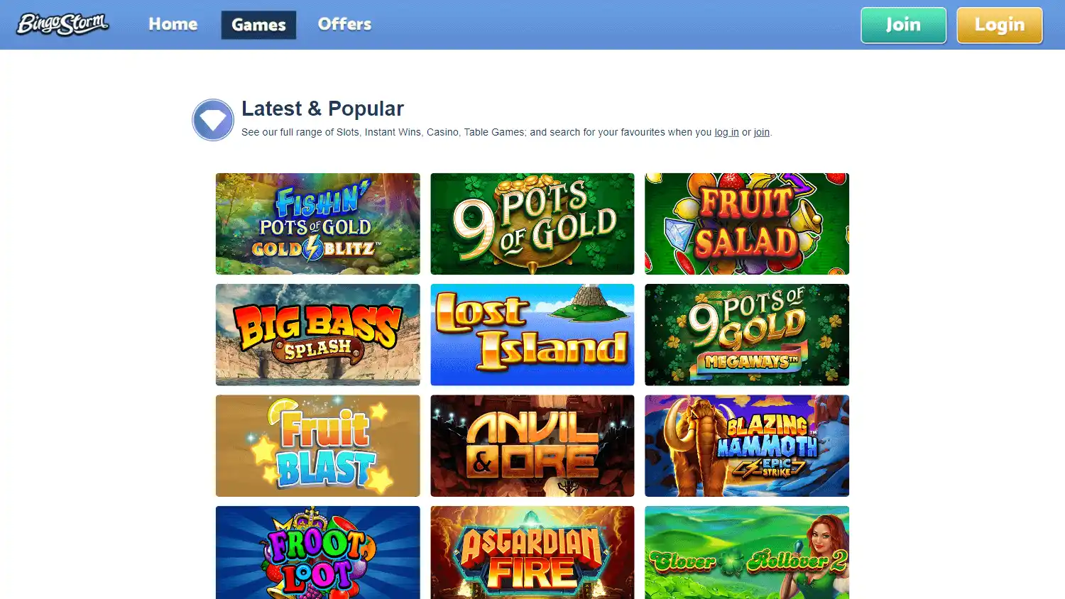 Bingo Storm Casino screenshot 2