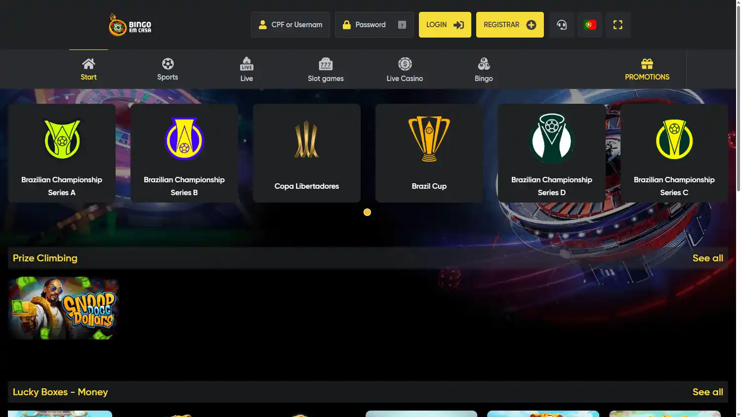 Bingoemcasa Casino screenshot 1