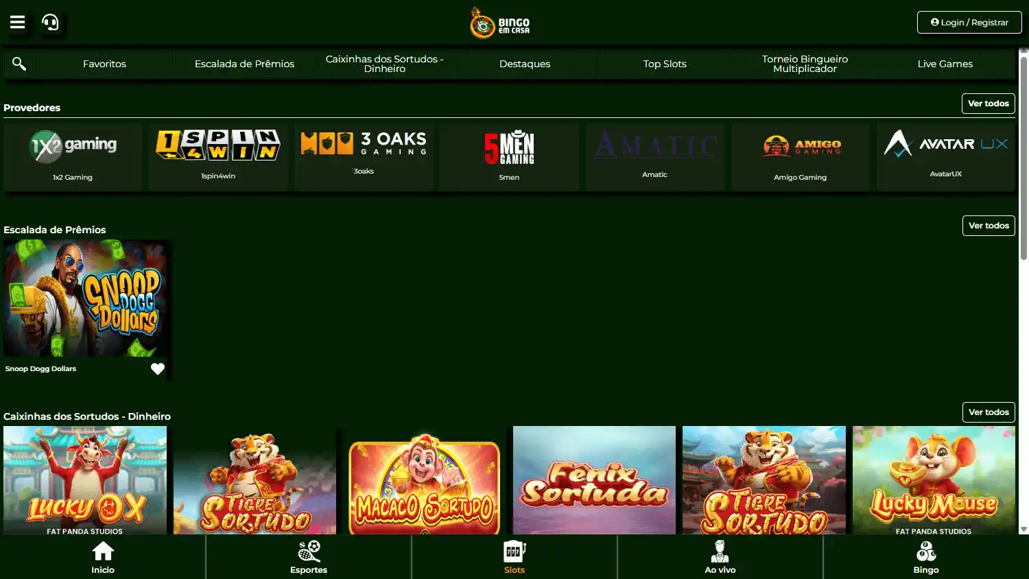 Bingoemcasa Casino screenshot 2