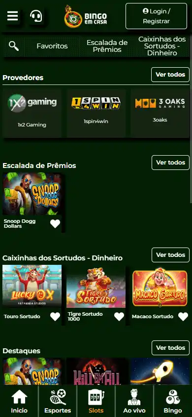 Bingoemcasa Casino screenshot 5
