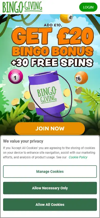 BingoGiving Casino screenshot 2