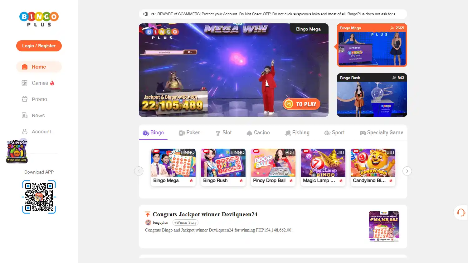 BingoPlus Casino screenshot 1