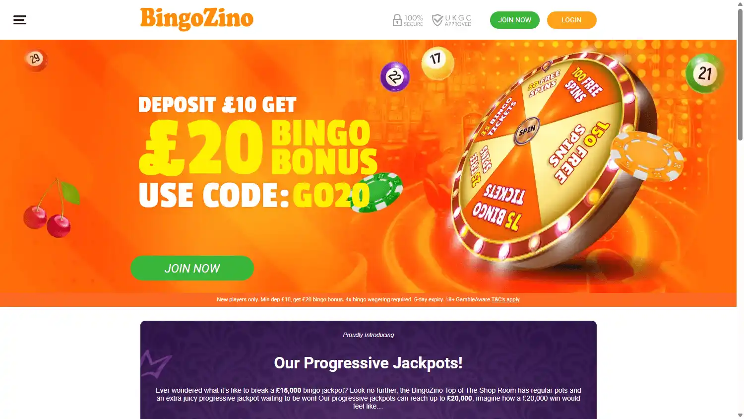 BingoZino Casino screenshot 1
