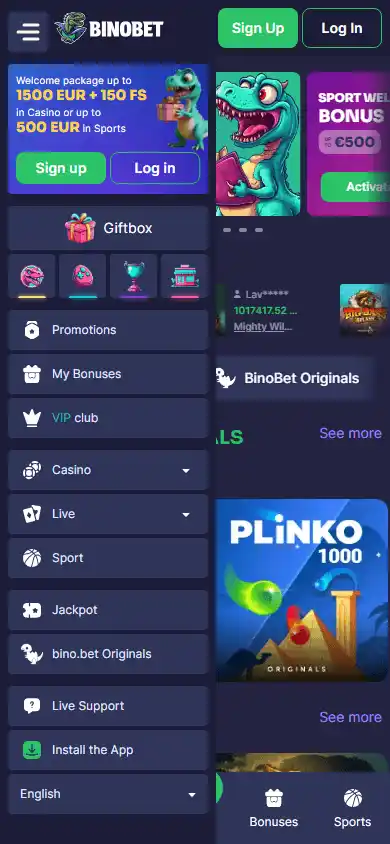 Binobet Casino screenshot 5