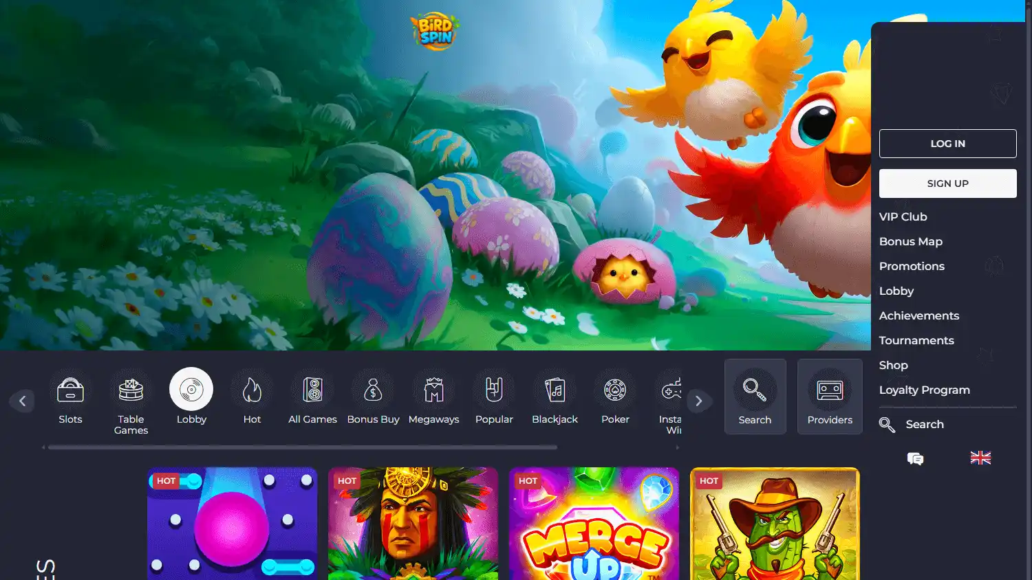 BirdSpin Casino screenshot 1
