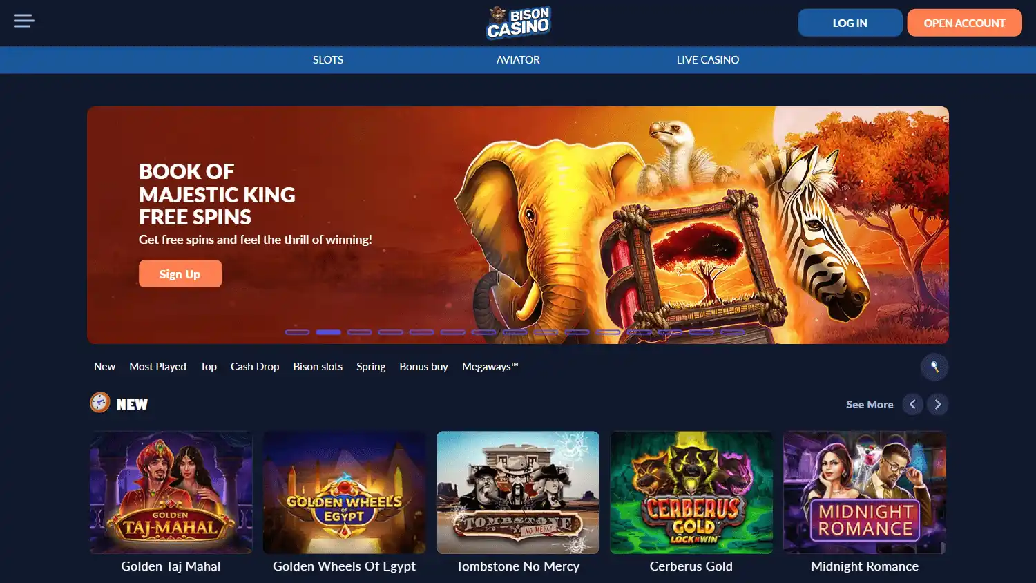 Bison Casino screenshot 1