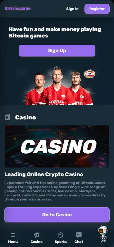 Bitcoin.Game Casino screenshot 4