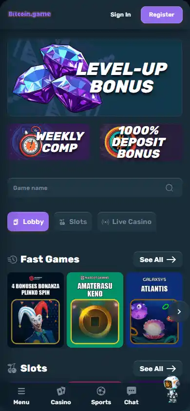 Bitcoin.Game Casino screenshot 5