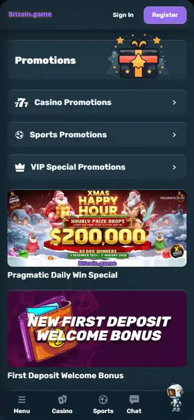Bitcoin.Game Casino screenshot 6