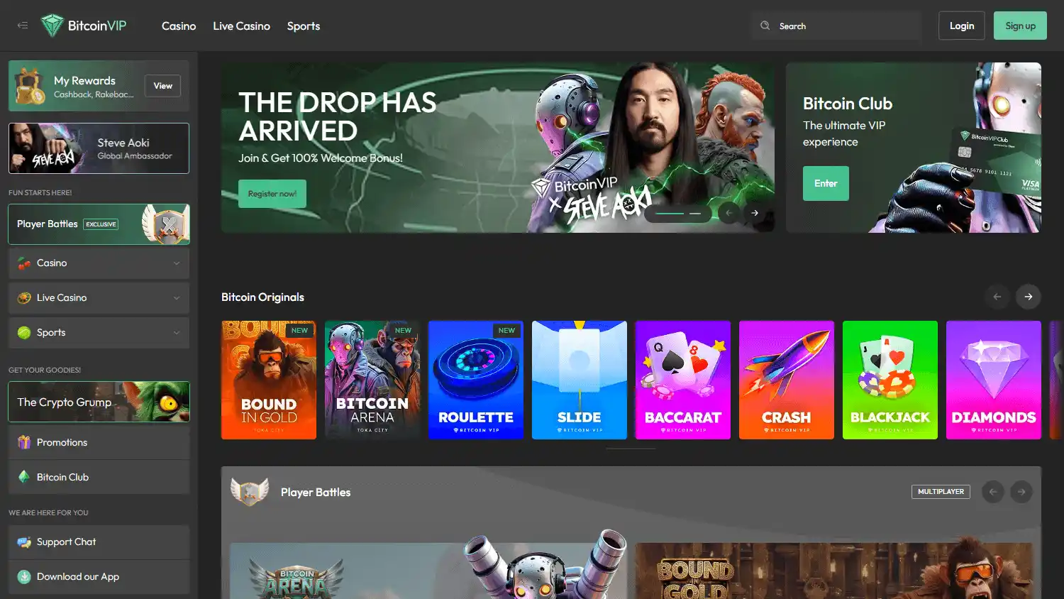 Bitcoincasino.vip screenshot 1