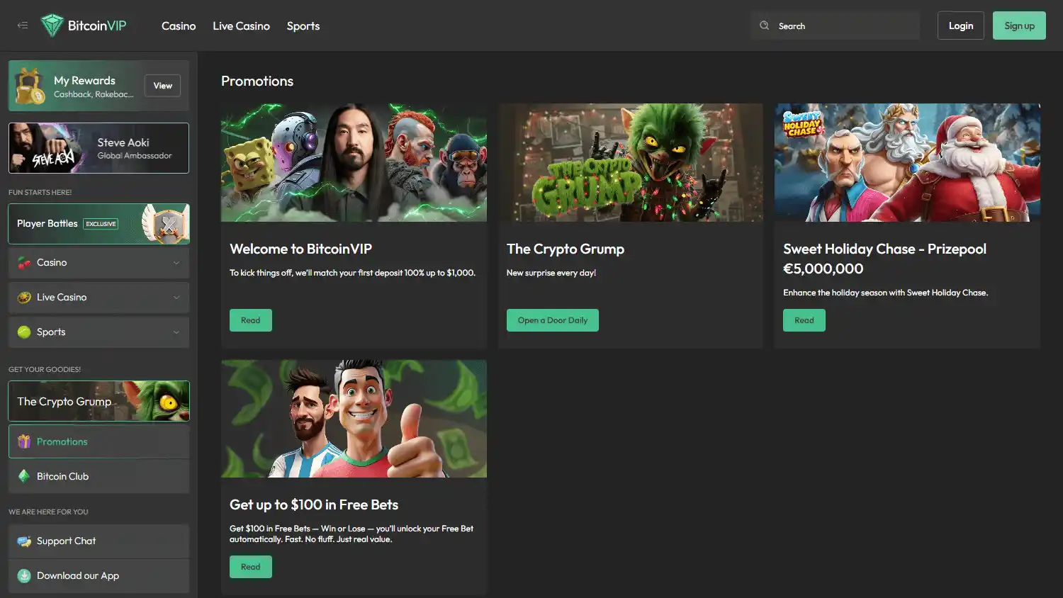 Bitcoincasino.vip screenshot 3