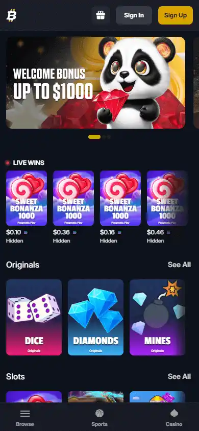 Bitfortune Casino screenshot 4