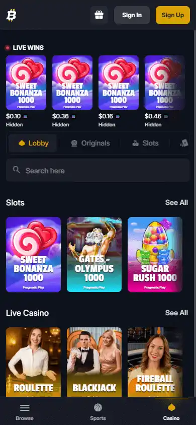 Bitfortune Casino screenshot 5