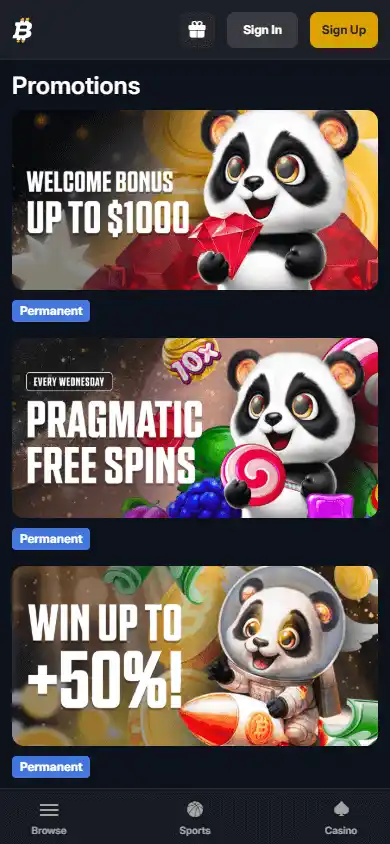 Bitfortune Casino screenshot 6