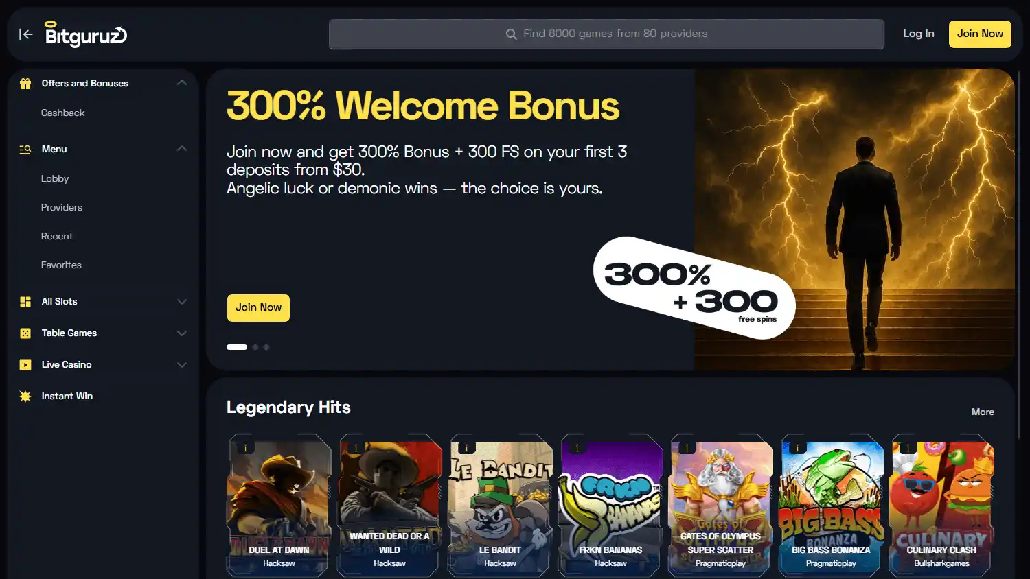 Bitguruz Casino screenshot 1