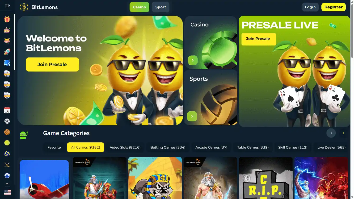 BitLemons Casino screenshot 1
