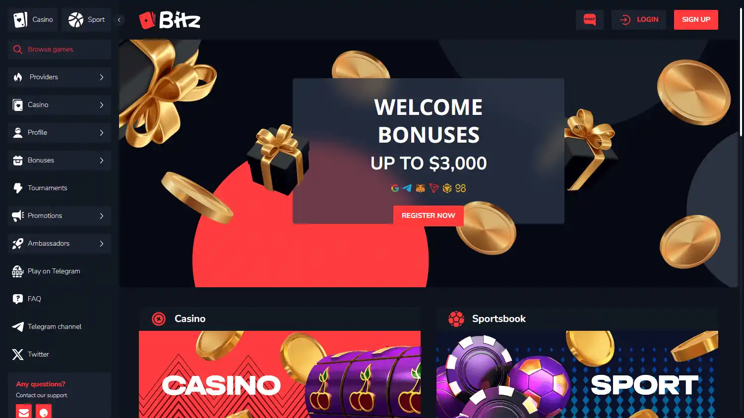 Bitz Casino screenshot 1