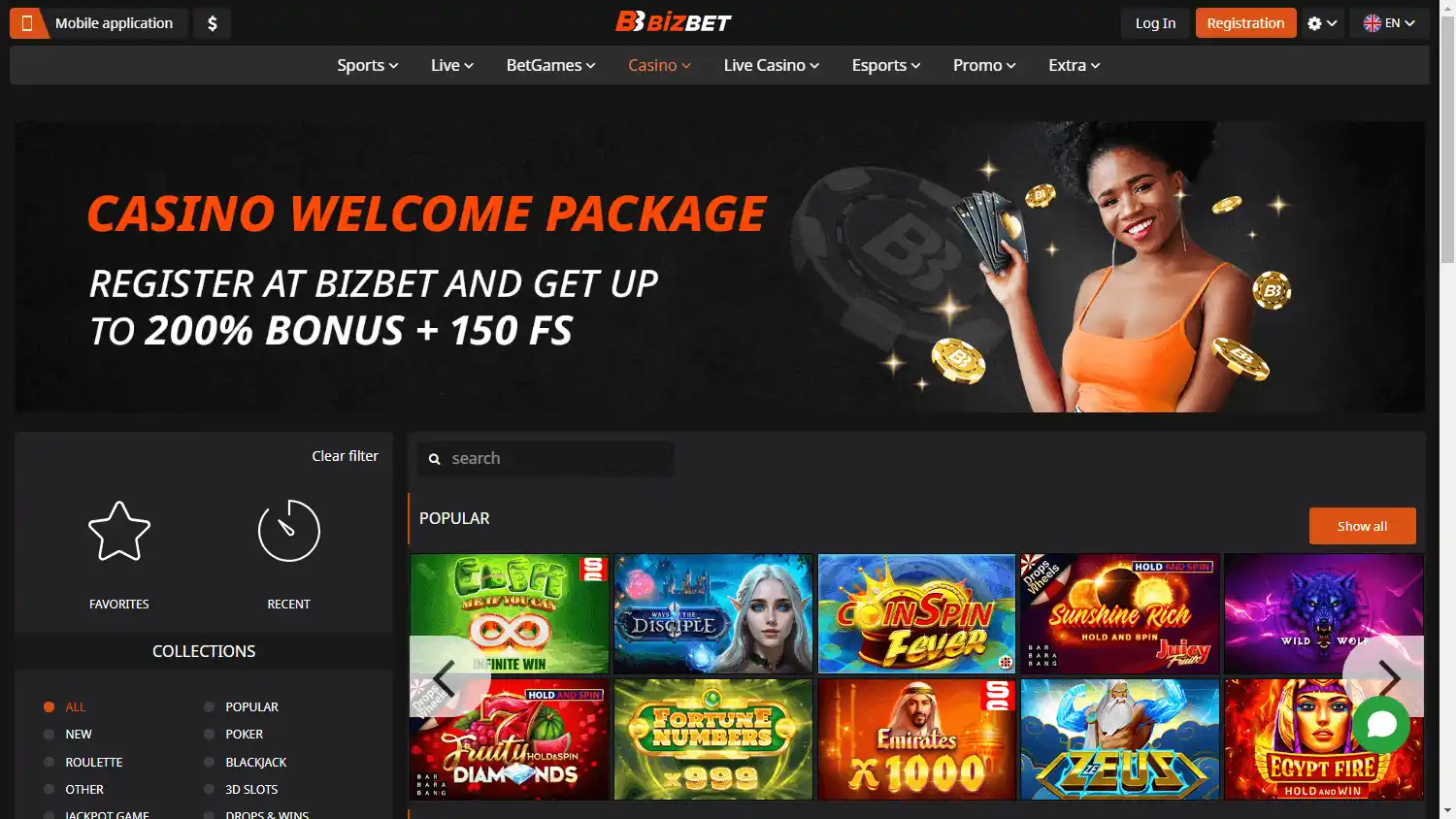 BizBet Casino screenshot 2