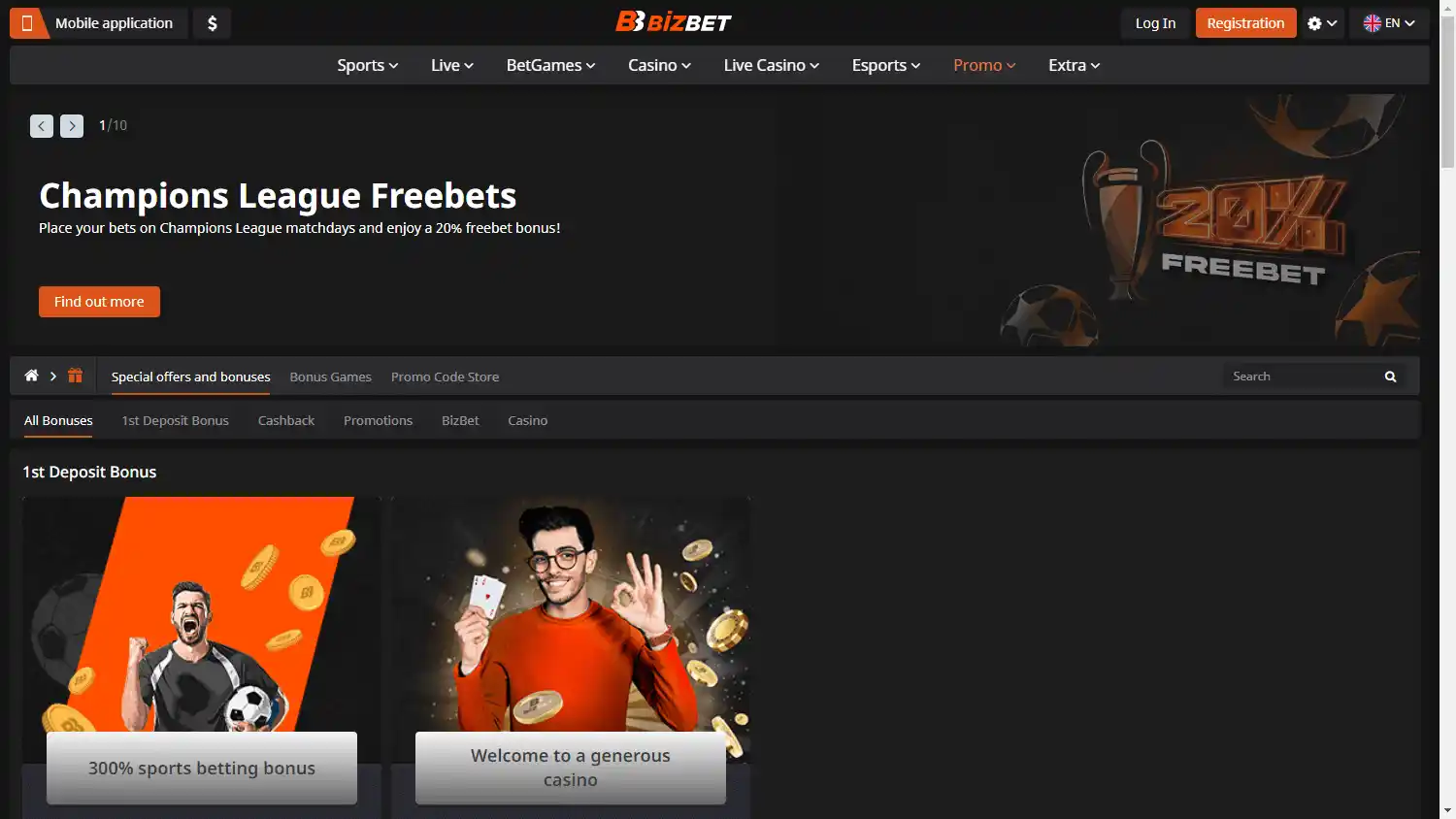 BizBet Casino screenshot 3