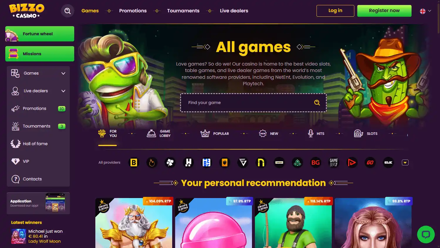 Bizzo Casino EE screenshot 2