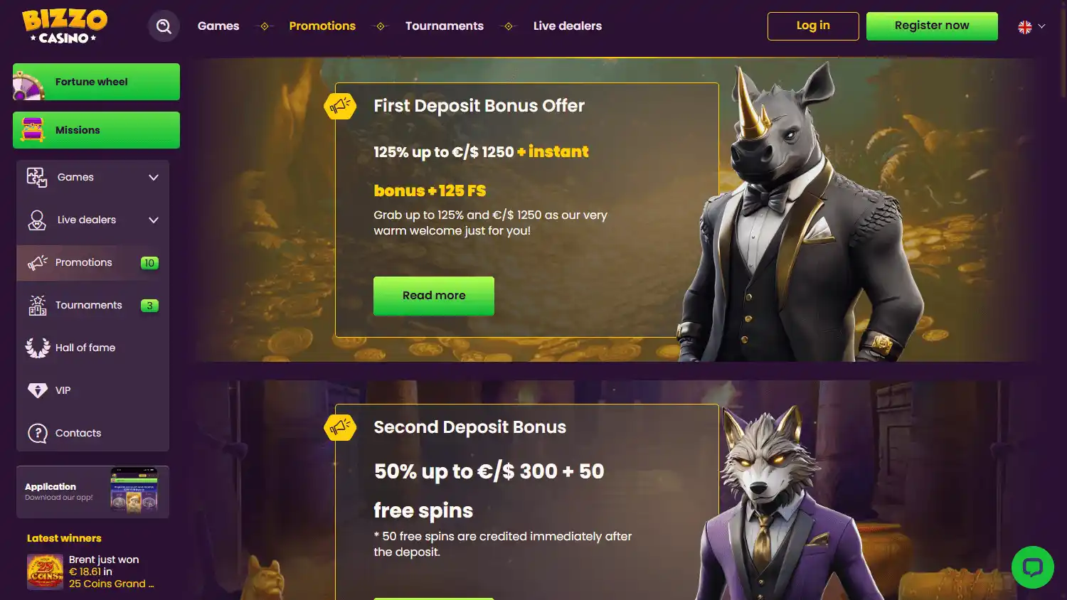 Bizzo Casino EE screenshot 4