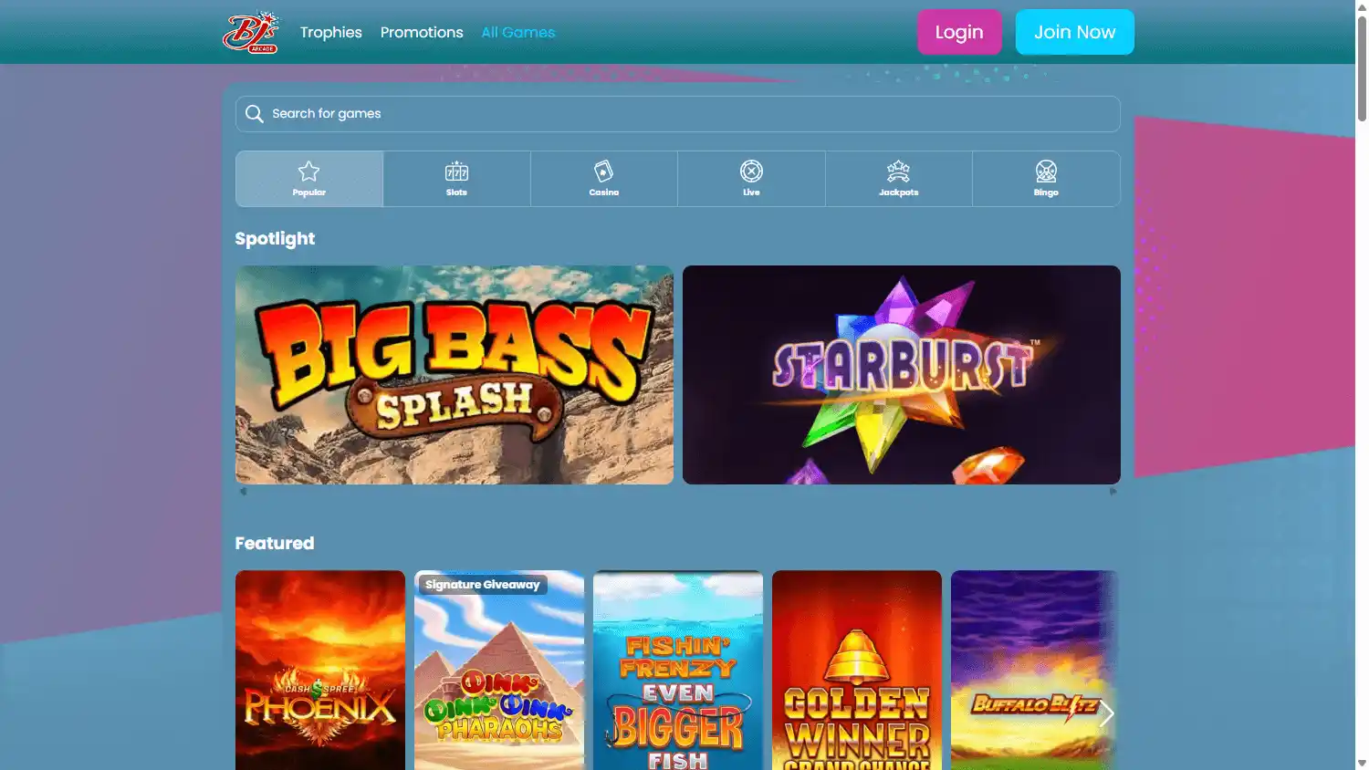 BJs Arcade Casino screenshot 2