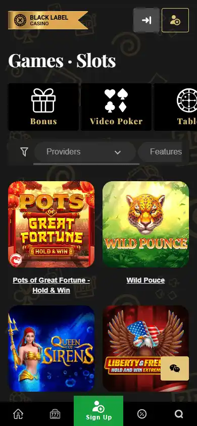 Black Label Casino screenshot 5