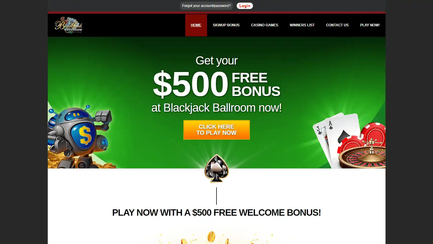 Blackjack Ballroom Casino screenshot 1