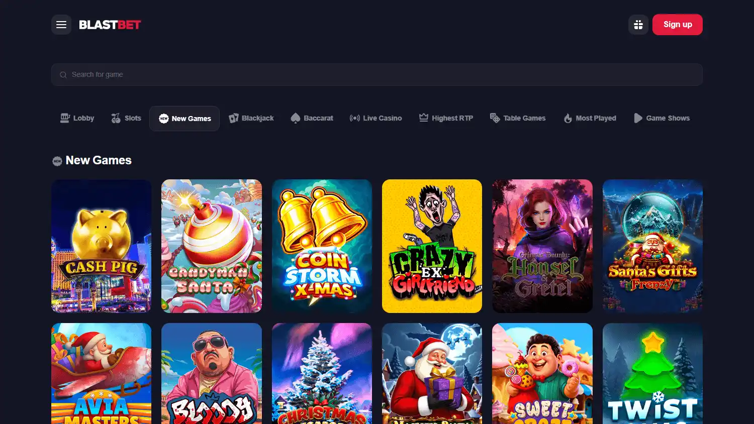Blast Bet Casino screenshot 2
