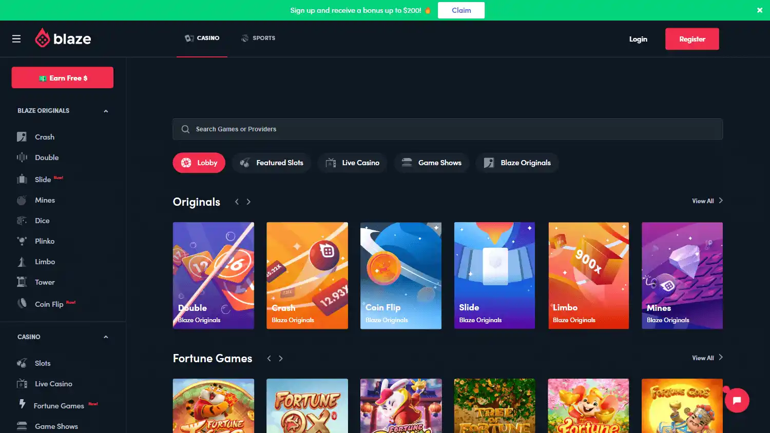 Blaze Casino screenshot 2