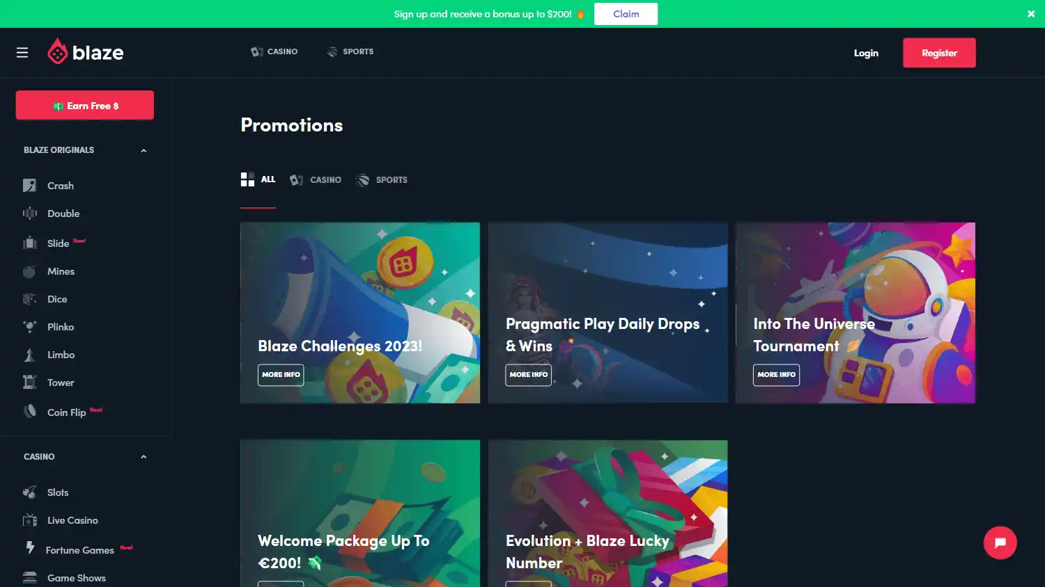 Blaze Casino screenshot 3