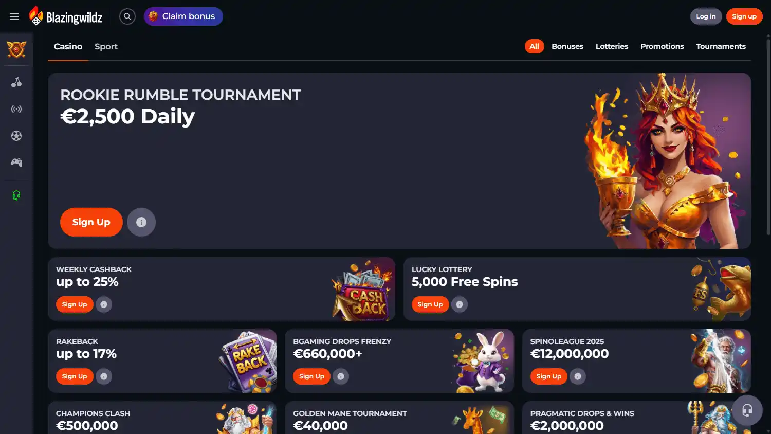 Blazingwildz Casino screenshot 3