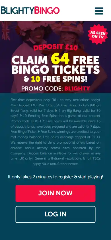 Blighty Bingo Casino screenshot 3