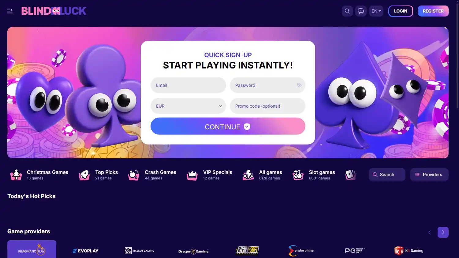 Blind Luck Casino screenshot 1