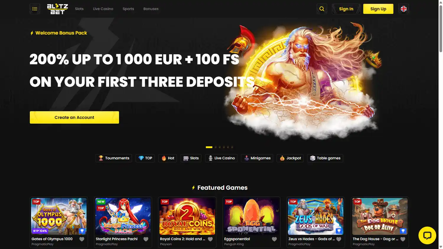 Blitz-bet Casino screenshot 1