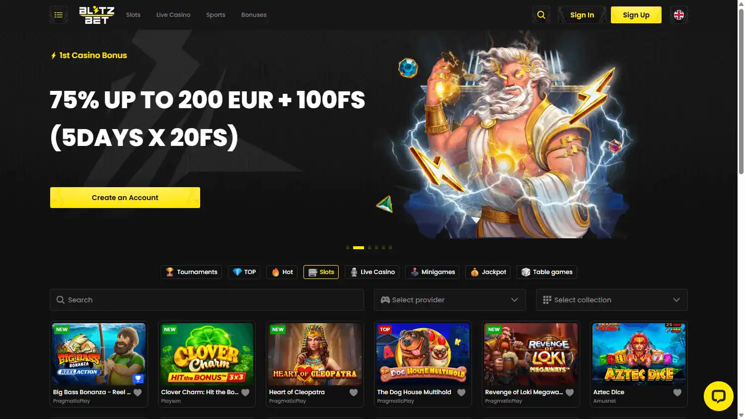 Blitz-bet Casino screenshot 2