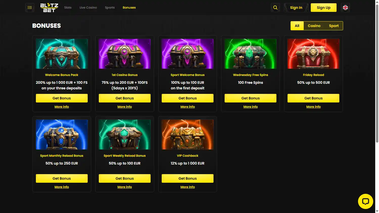 Blitz-bet Casino screenshot 3