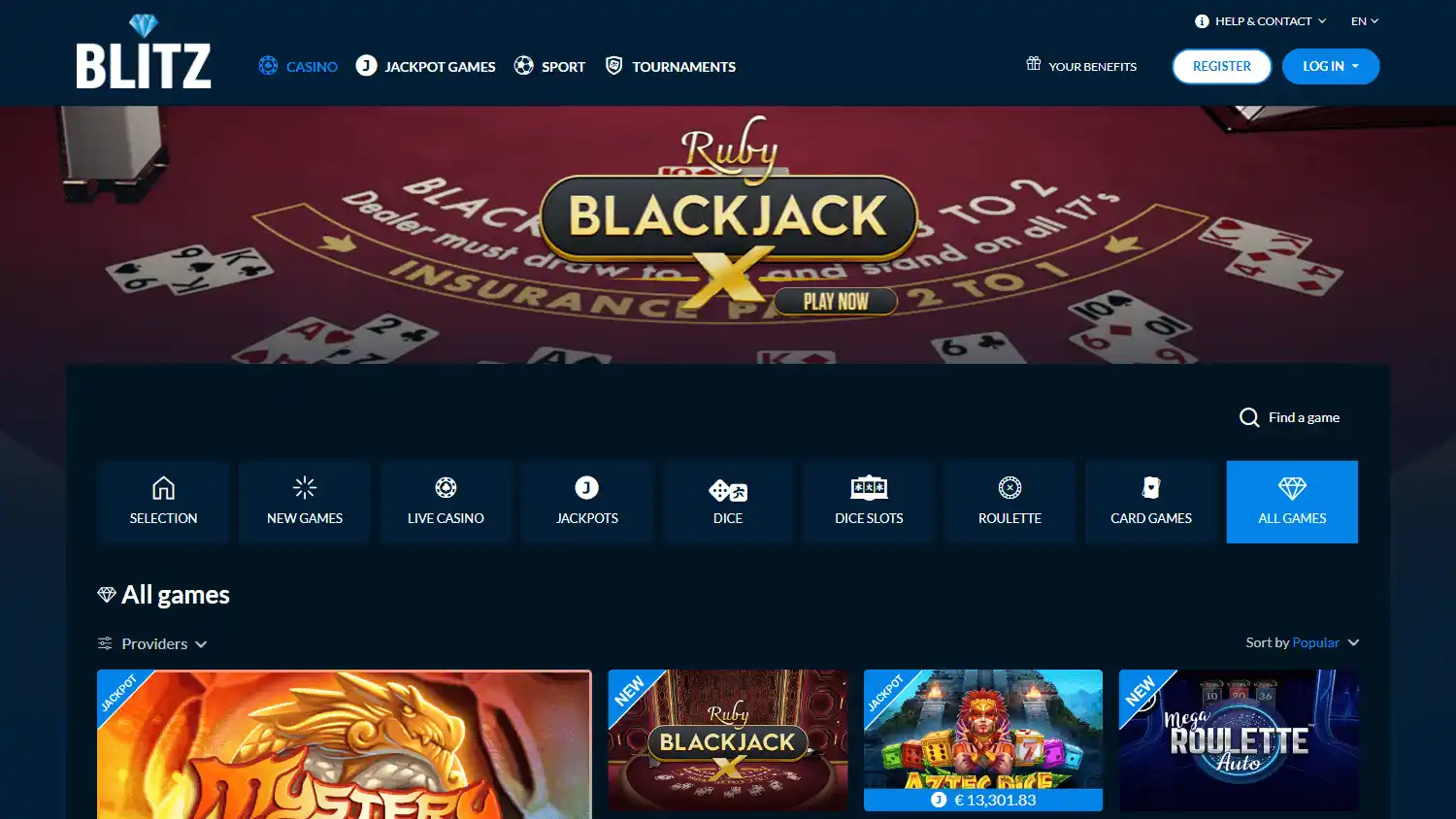 Blitz Casino screenshot 1