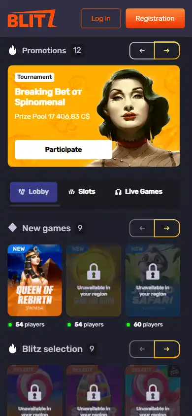 Blitz.red Casino screenshot 5