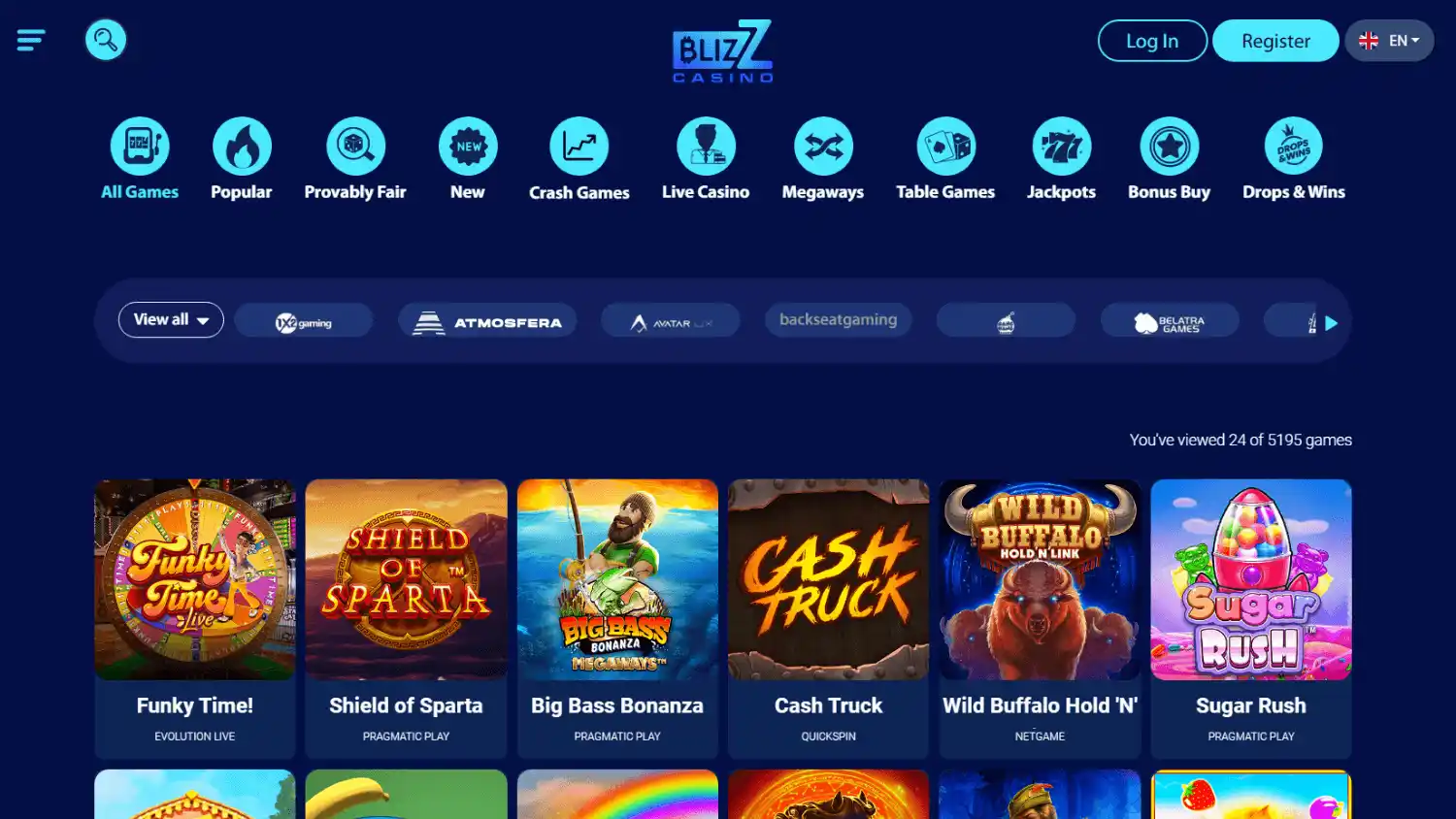 Blizz Casino screenshot 2