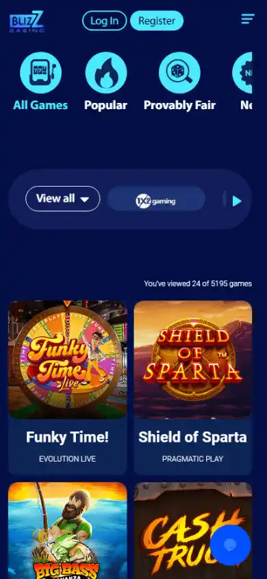 Blizz Casino screenshot 5