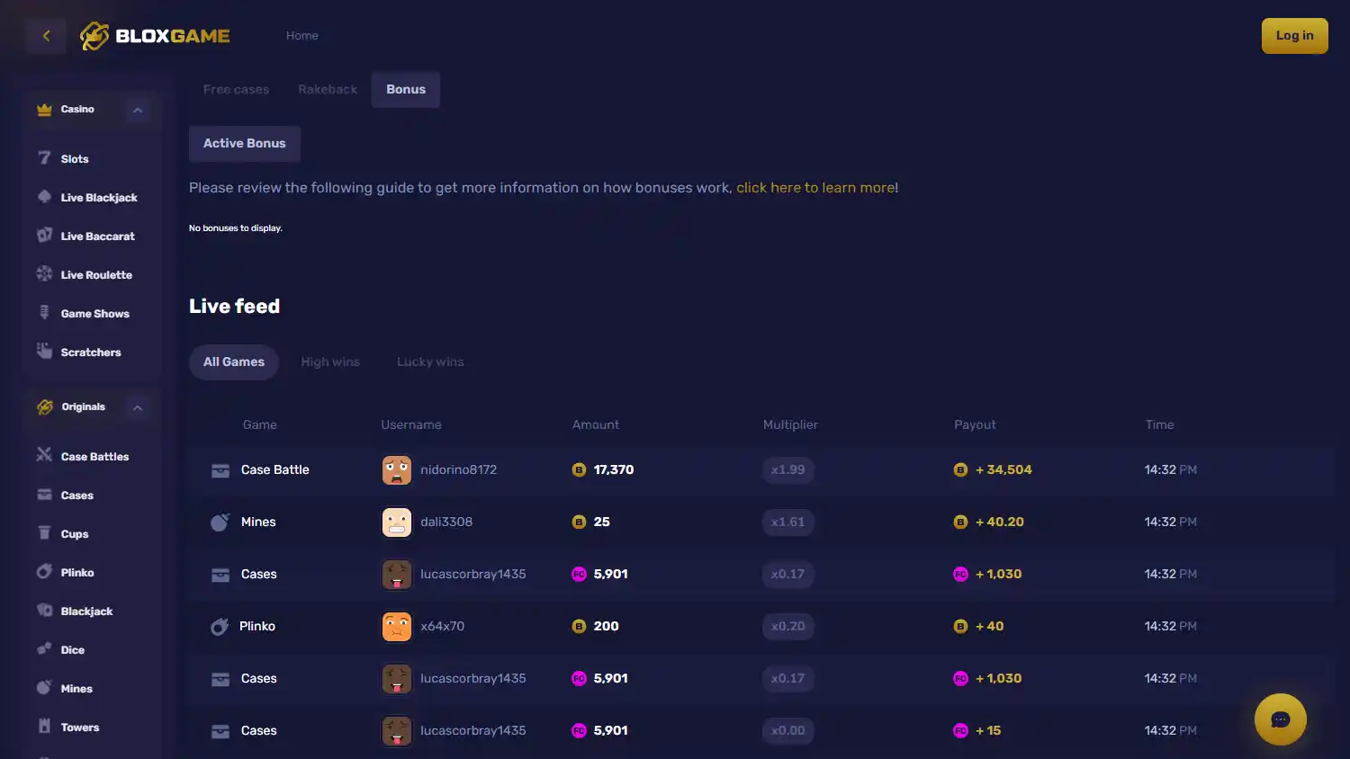 BloxGame Casino screenshot 3